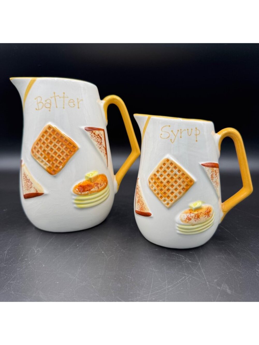 Vintage Napcoware Batter & Syrup Pitcher Set Ceramic Japan